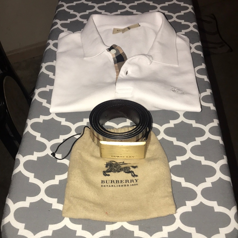 Burberry Polo & Belt Combo